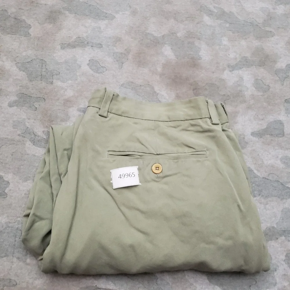 Tommy Bahama Pants Mens 40x30 Green Pockets Silk Relaxed Golf Casual